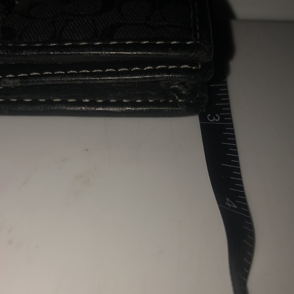 Coach black Monogram vintage card & cash case with ID window and front snap - Picture 7 of 9